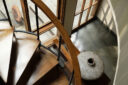 Spiral staircase at the Kubba residence, New Delhi
