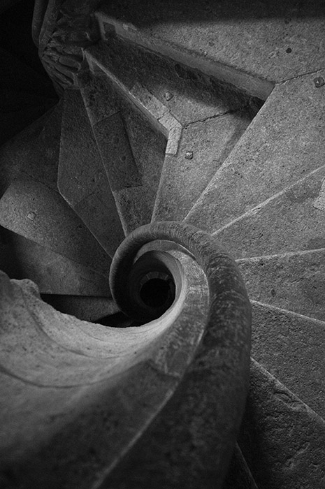 The double helix stairs at Graz, Austria