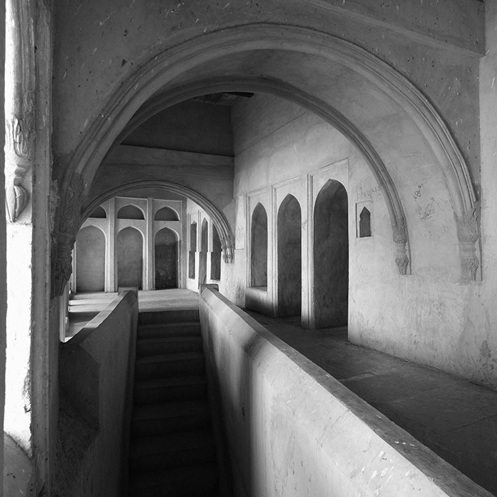 Interiors of a fort in Madhya Pradesh, India