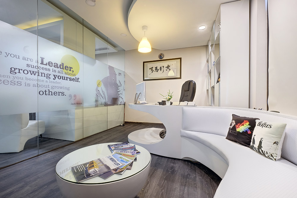 An office cabin at the Navigators office in Gurgaon designed and executed by Rudraa Creators Pvt Ltd