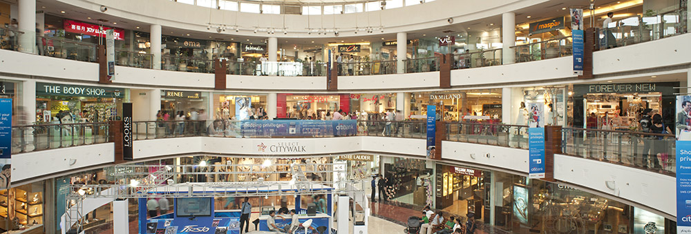 Atrium of the Select City Walk mall in New Delhi